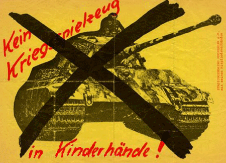 Plakat: Kein Kriegsspielzeug in Kinderhände